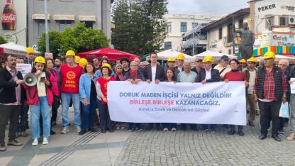 Madencilere Antalya’dan destek eylemi