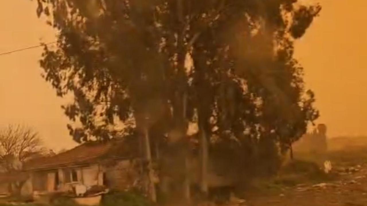 Manavgat'ta gökyüzü kırmızı renge büründü!