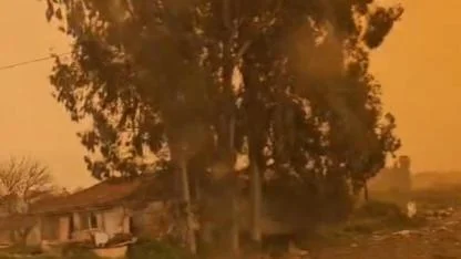 Manavgat'ta gökyüzü kırmızı renge büründü!