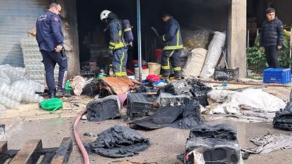 Depodaki yangın büyümeden söndürüldü