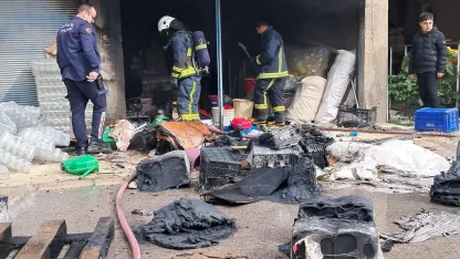 Depodaki yangın büyümeden söndürüldü