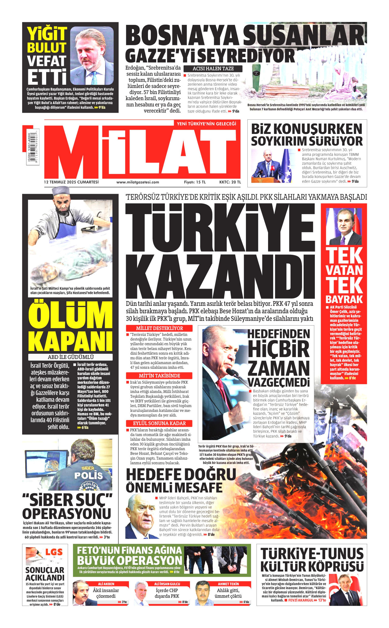 MİLAT Gazete Manşeti