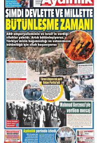 AYDINLIK GAZETESİ Gazete Manşeti