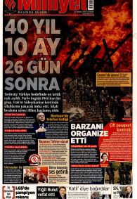MİLLİYET Gazete Manşeti