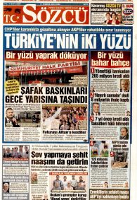 SÖZCÜ Gazete Manşeti