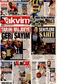 TAKVİM Gazete Manşeti