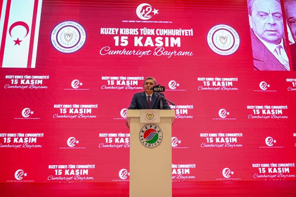 KKTC’nin 42. kuruluş yıl dönümü için Antalya’da resepsiyon düzenlendi
