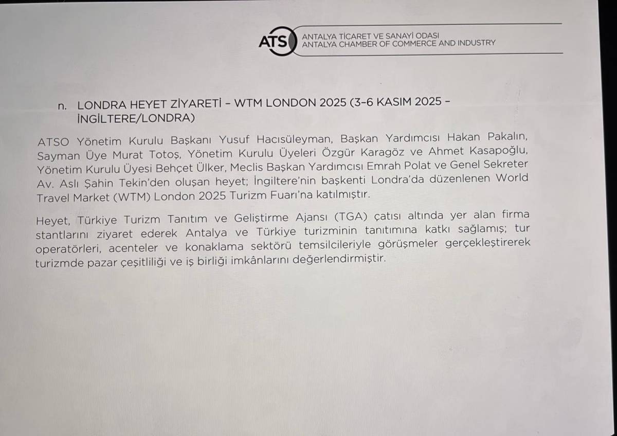 ATSO’nun Londra faturası ortaya çıktı! Antalya ayakta