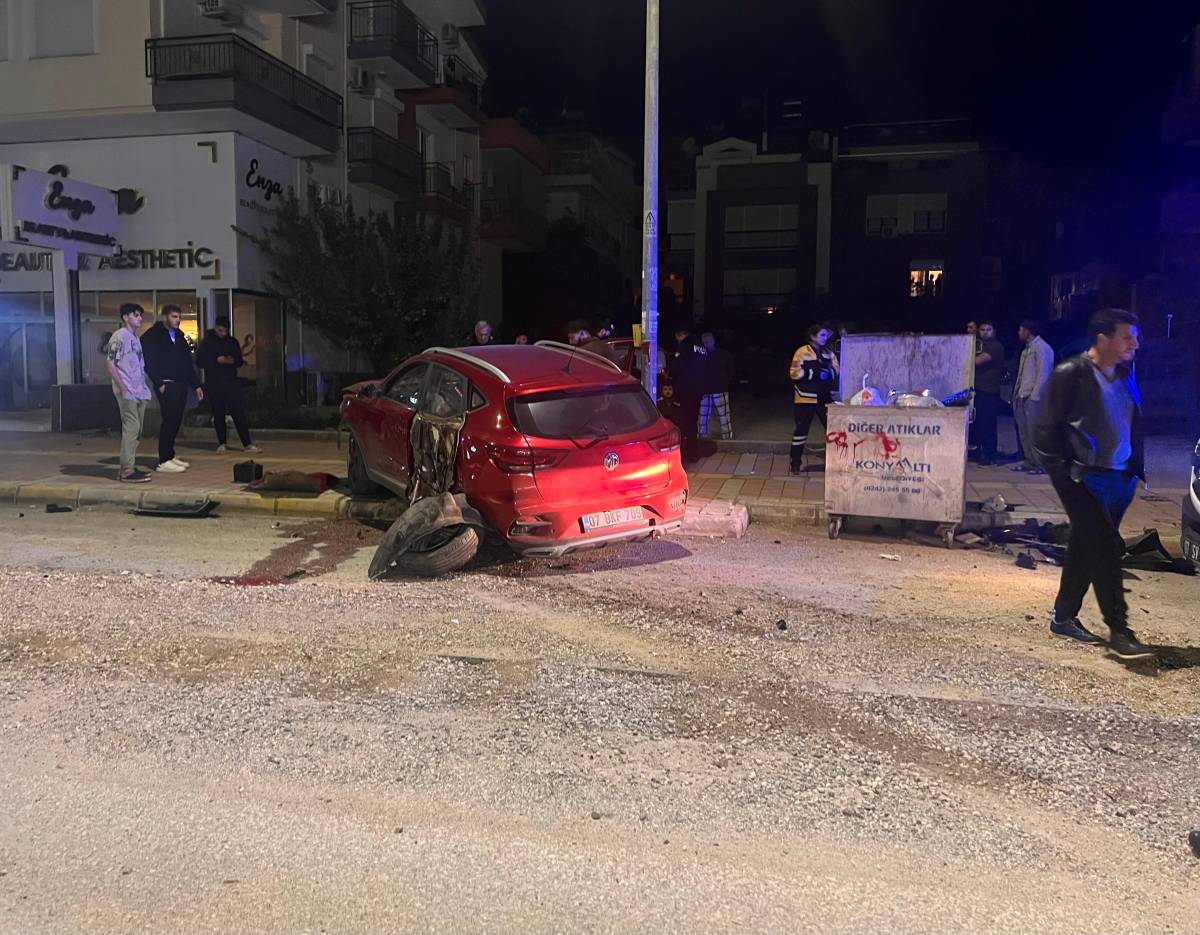 Konyaaltı’nda bozuk yol kazaya neden oldu