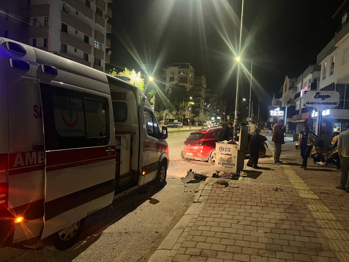 Konyaaltı’nda bozuk yol kazaya neden oldu