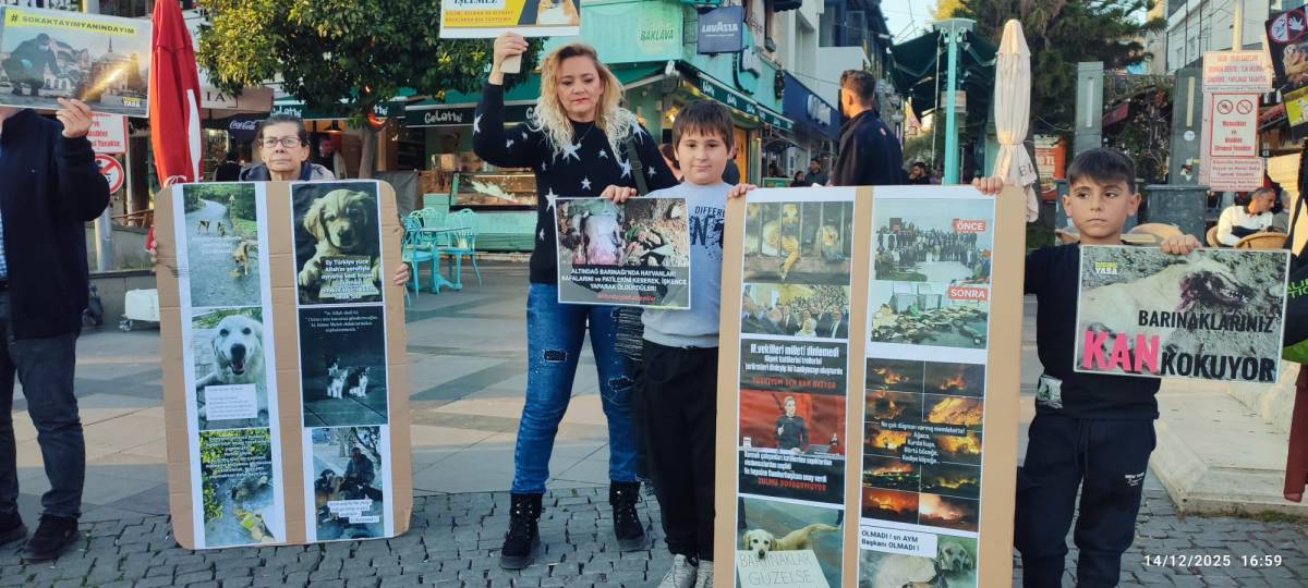Attalos Meydanı’nda hayvan hakları için seslendiler