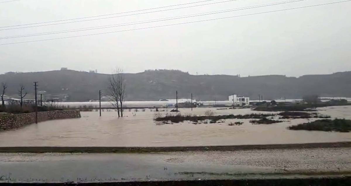 'Sarı kod'la uyarılan Antalya'da tarım alanları su altında kaldı