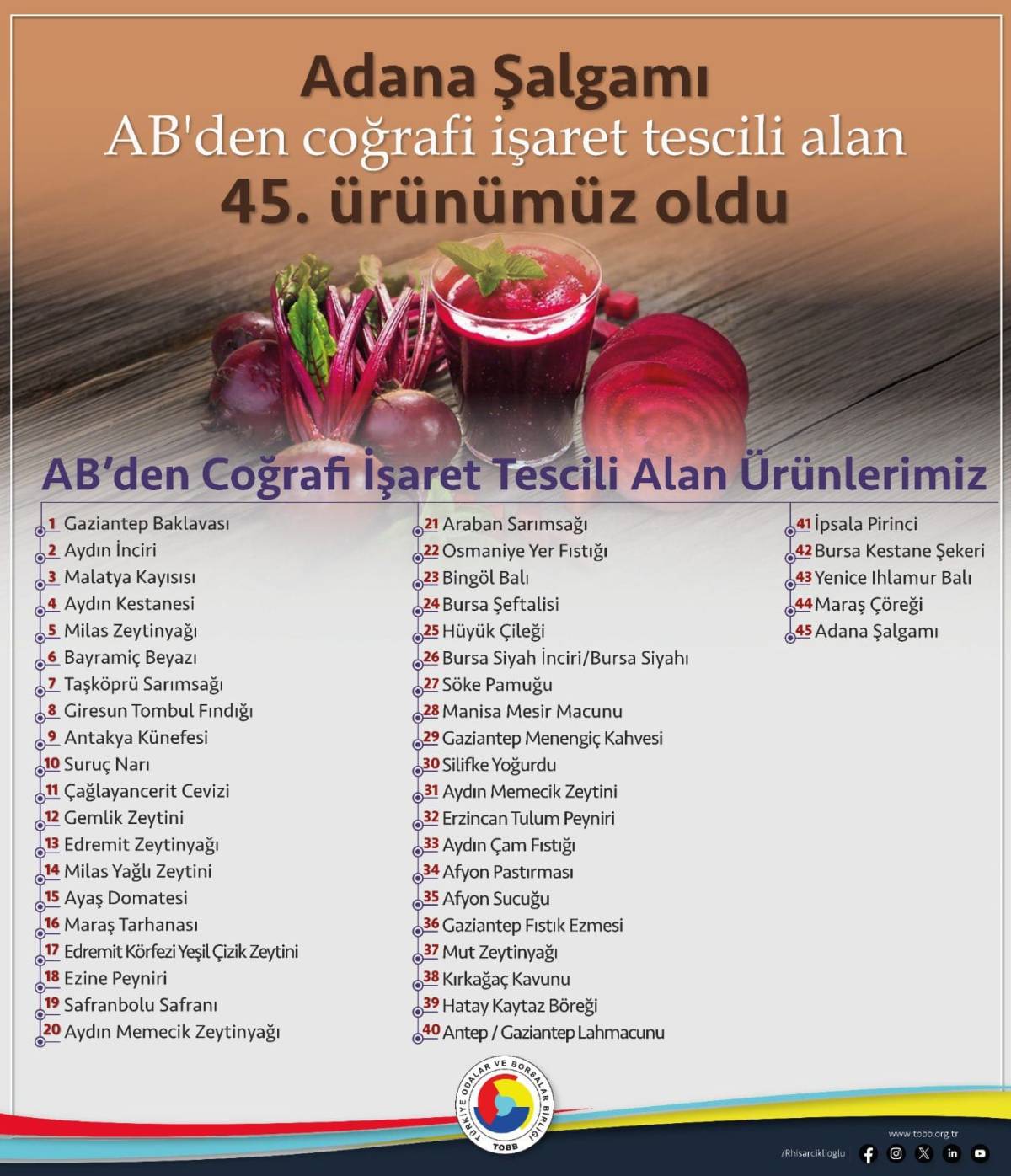 Adana şalgamı coğrafi işaret tescili aldı!