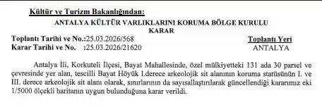 Korkuteli’nde Cumhurbaşkanlığı kararıyla statü değişikliği