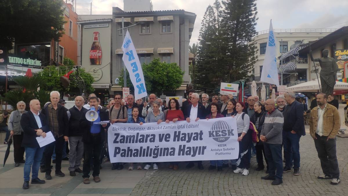 Antalya’da enerji zammına isyan!