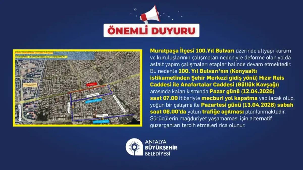 Antalya’da Pazar günü trafiğe çıkacaklar dikkat! Bu yollar kapalı
