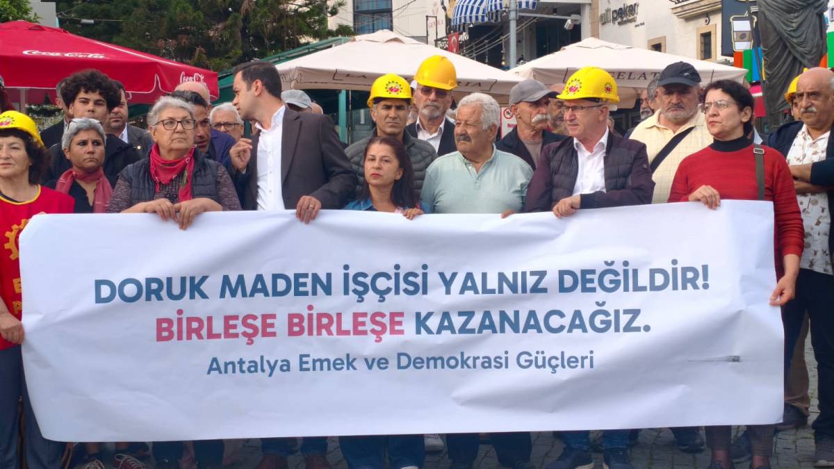 Madencilere Antalya’dan destek eylemi