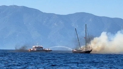 Denizde korku dolu anlar! Turistler son anda kurtuldu