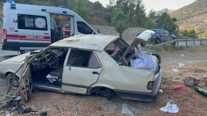 Savrulan araç takla attı: 2'si çocuk 5 yaralı